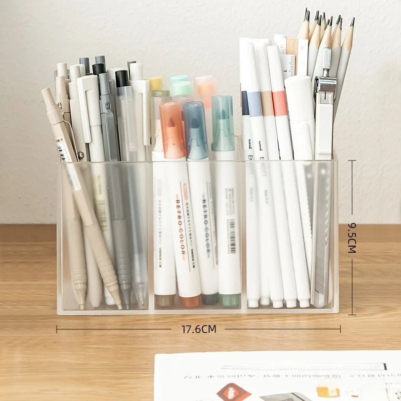 Transparent Pen Holder Office Desktop Storage Box Simple And Multi Functional Pen Box For Storage