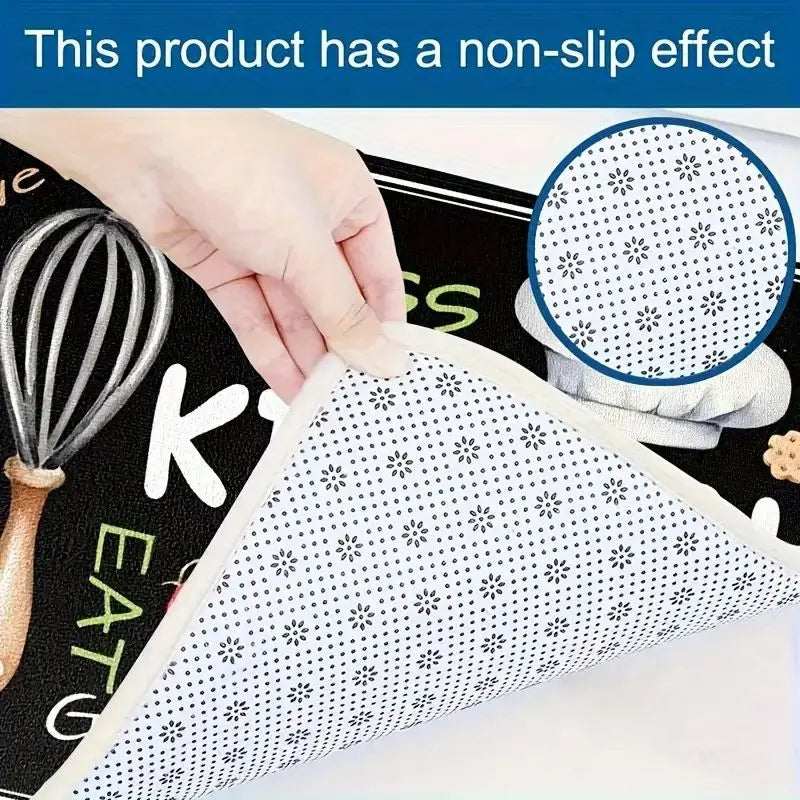 VIKAMA 2/3-piece Kitchen Appliance Floor Mat Anti-Slip, Soft and Comfortable, Dining Room Entrance Carpet Mat, Home Decoration