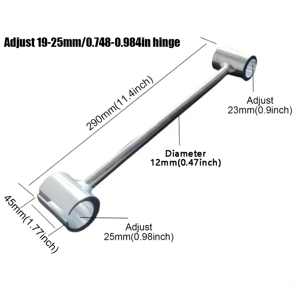 Door hinge adjustment tool,gap adjustment wrench,double headed door hinge maintenance tool,round bolt heavy-duty hinge tool