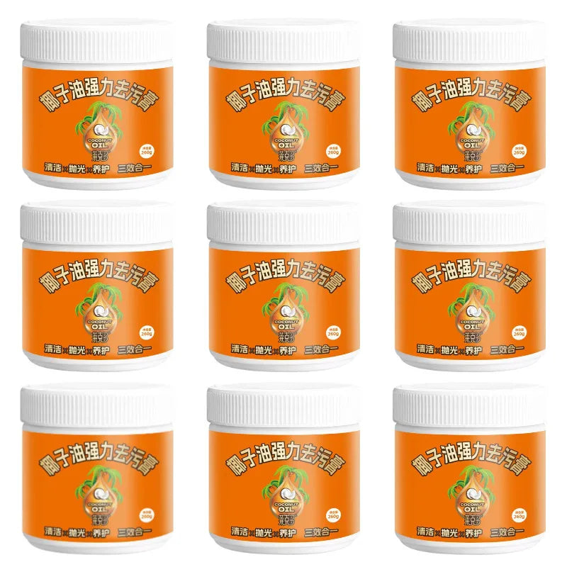 Household Coconut Oil Power Stain Remover Stainless Steel Cookware Polishing Cleaner Multi-Purpose Strong Decontamination Paste