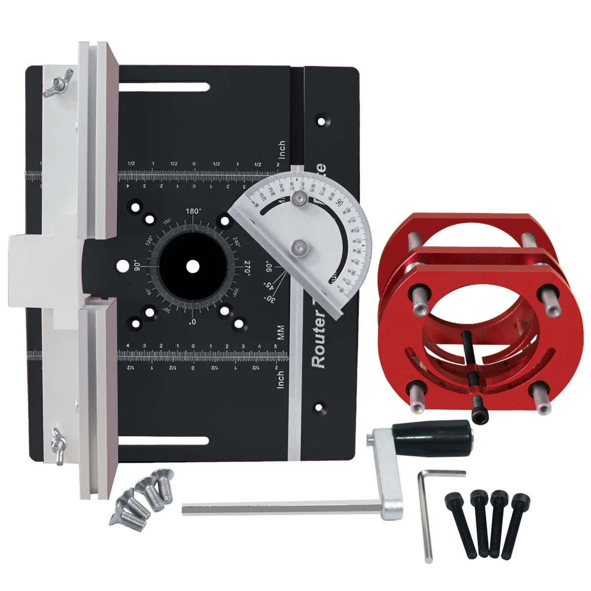 New Router Table Insert Plate Set, Router Lifts for Router Table Insert Plate for Woodworking Slotting Trimming Chamfering Table