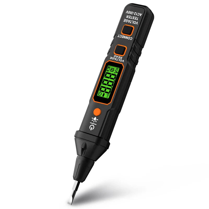POROMETISTO VT06 Smart Inductive Tester Pen AC 12-300V NCV Continuity Test Voltage Test Pen Live/Null Wire Test Electrical Tool