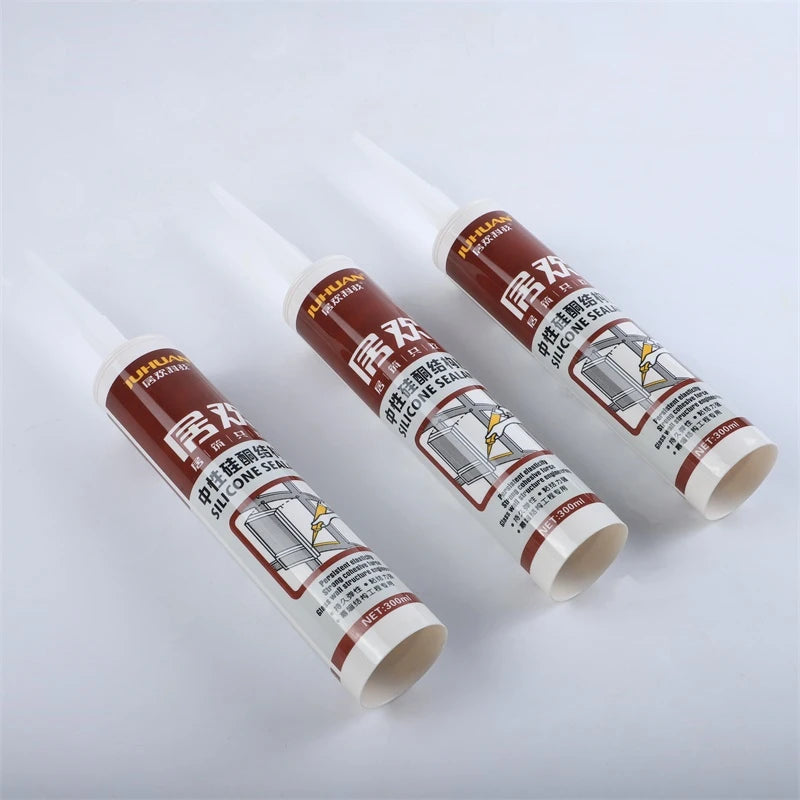 White Neutral Silicone Sealant for Curtain Wall Glass & Stainless Steel Construction Adhesive Leather Application
