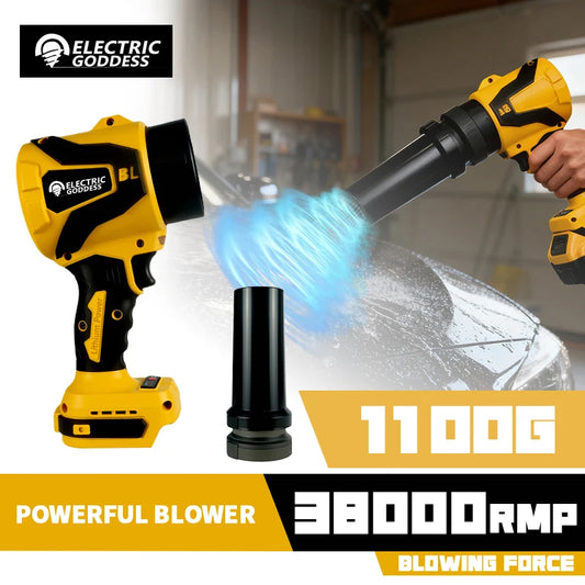 EDOG Brushless Electric Turbo Blower Long Tube Blower Jet Fan Handheld Leaf Blowing Snow Tool for Dewalt 20v Battery Pin