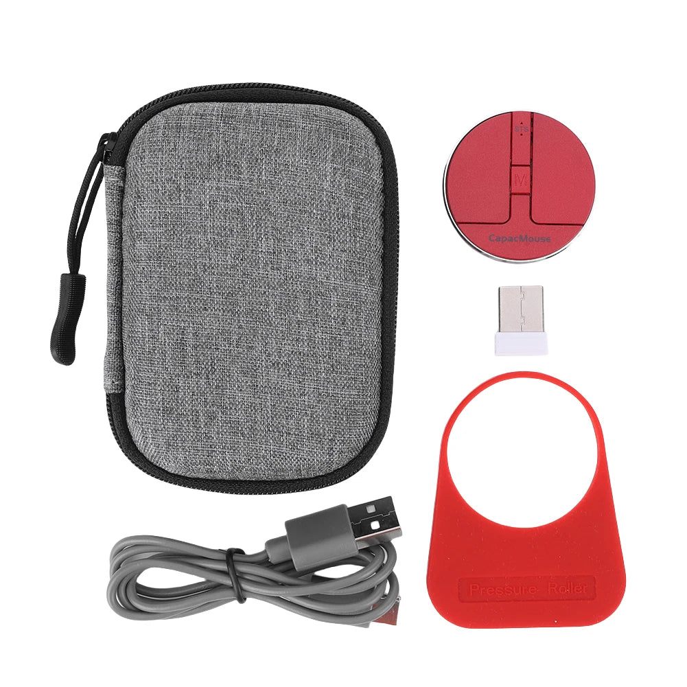 Wireless Mice 3 Adjustable DPI Mini Capacitive Mouse 3 Mode BT 5.2/2.4G/USB with USB Receiver for PC Laptop Notebook Desktop