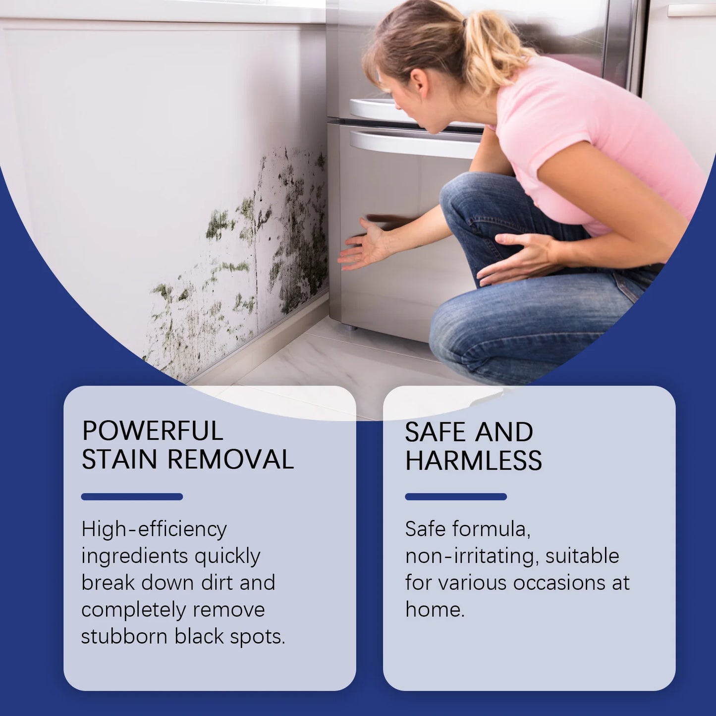 Household Mold Remover Room Kitchen Living Room Mold Remover Odor Remover Refrigerator Seal Aromatic Mold Remover Cleaner 60ml