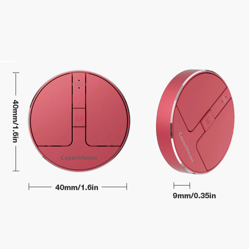 Ultra Thin Wireless Computer Mouse 3 Adjustable DPI Mini Capacitive Mouse Cordless Mice with USB Receiver for Laptop PC Computer