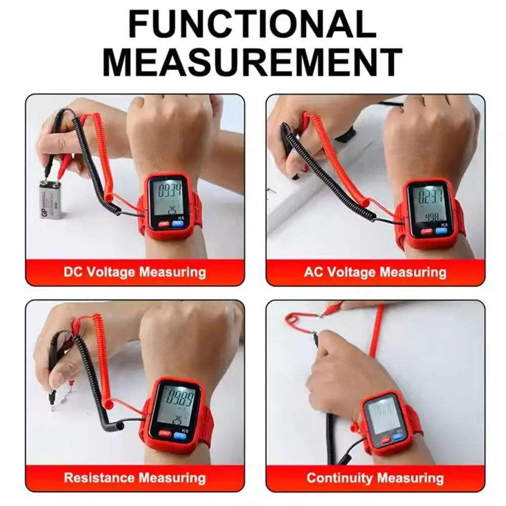 K8 Digital Wrist Multimeter Handheld Tester Suitable For High-altitude Work Test Measurement Tool Accessory