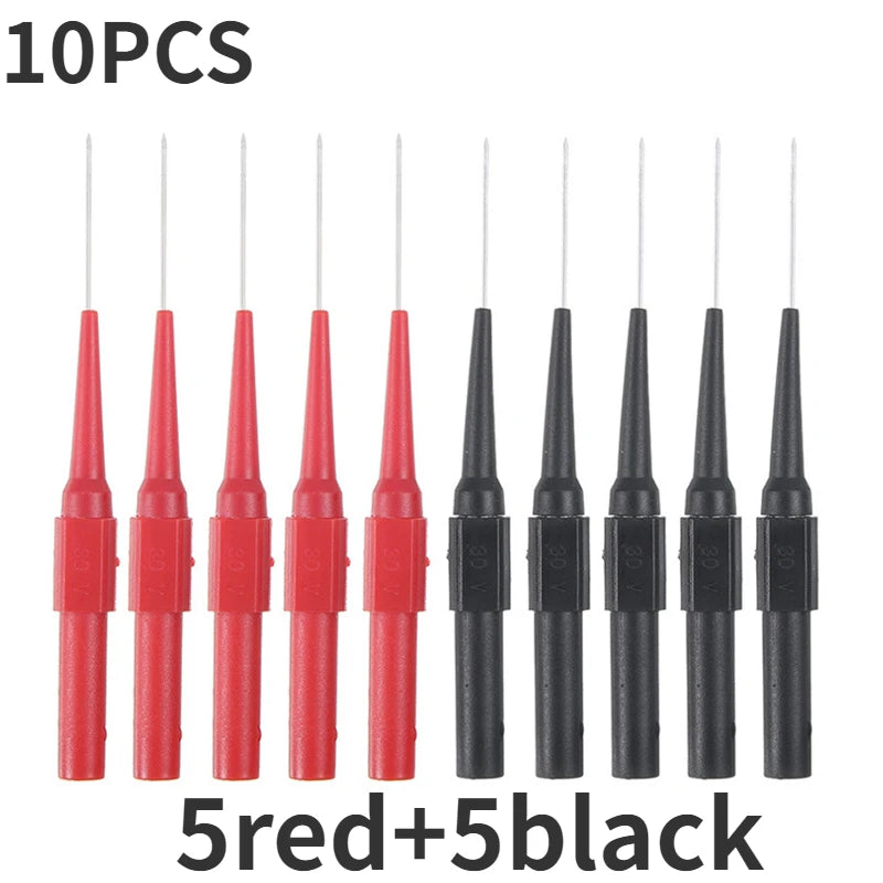 10Pcs Auto Test Probe Car Electrical Circuit Detection Diagnostic Tool Multimeter Test Leads Pin flexible Test Probe Tips 0.7mm