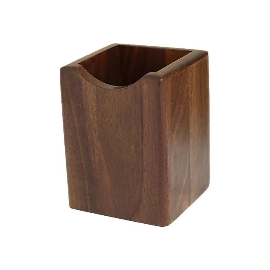 Walnut Wood Pen Holder Minimalist Desktop Organizer Box for Office Stationery Storage Wooden Desk Accessory Gift for Study & Wo