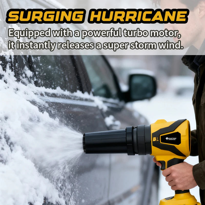 EDOG Brushless Electric Turbo Blower Long Tube Blower Jet Fan Handheld Leaf Blowing Snow Tool for Dewalt 20v Battery Pin