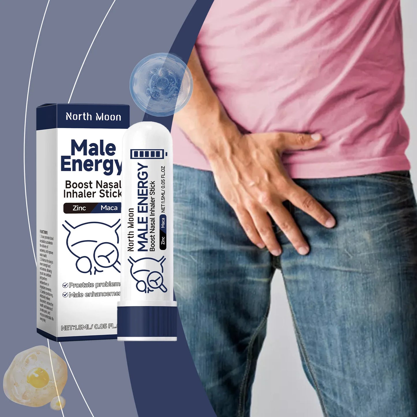 Men's Nursing Nasal Sniffing Stick Gentle Care Daily Nutrition Body Comfortable Inhalation Nasal Sniffing Stick jq&st