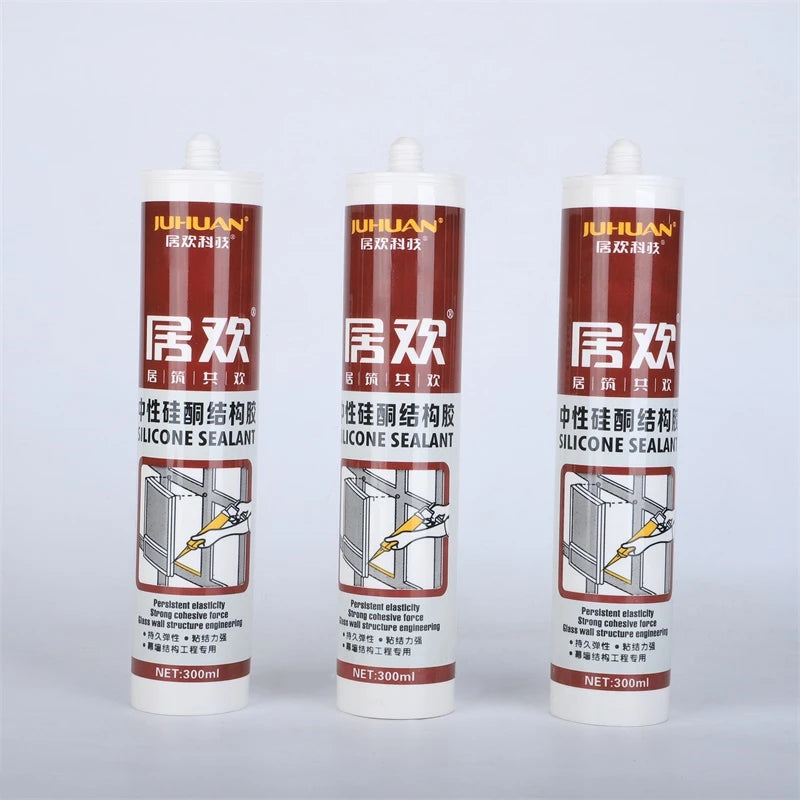 White Neutral Silicone Sealant for Curtain Wall Glass & Stainless Steel Construction Adhesive Leather Application