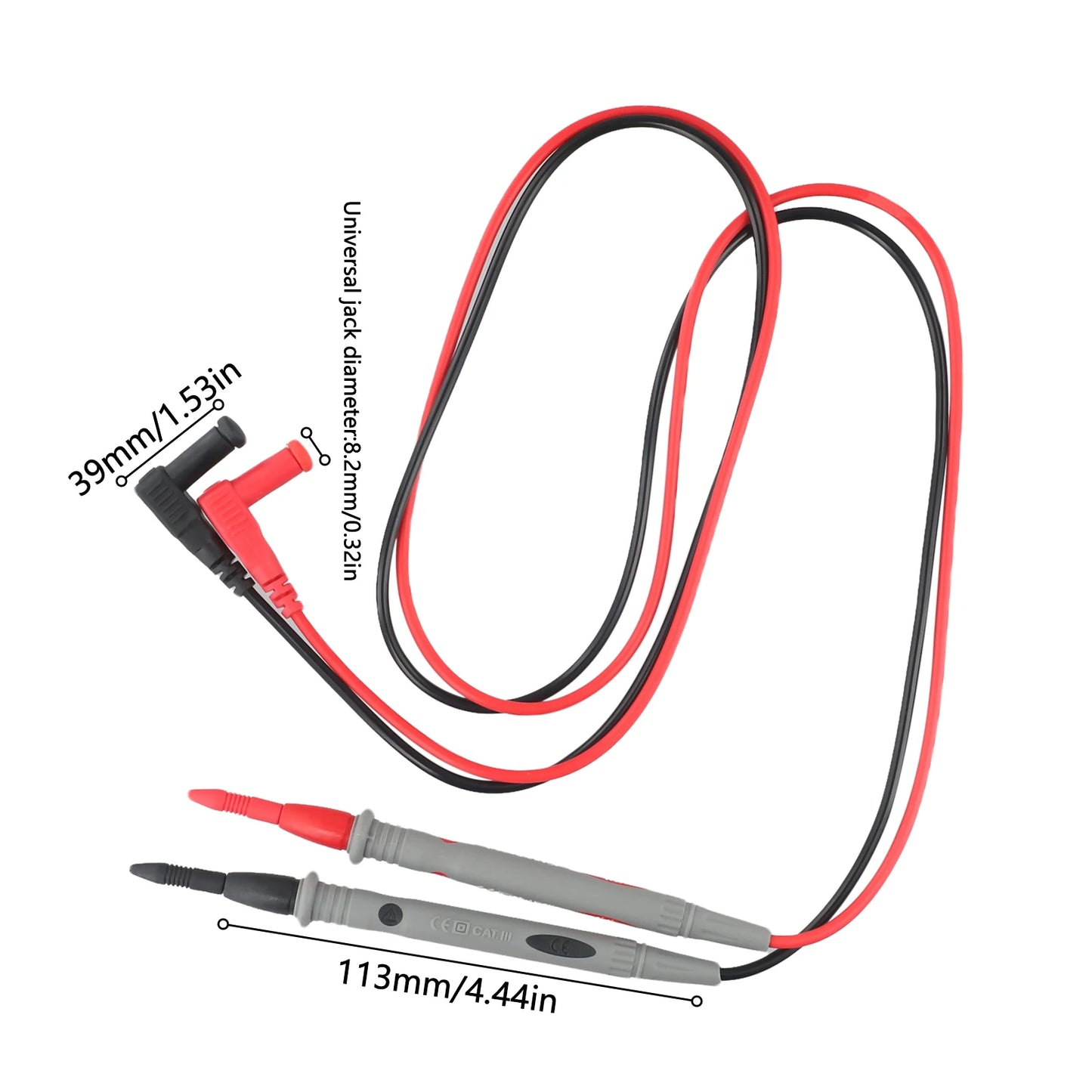 PT1005 1000V 10A Digital Multimeter Probe Test Instrument Pen PVC Wire Pen Tip Cable Tester Kit For Testing IC Components