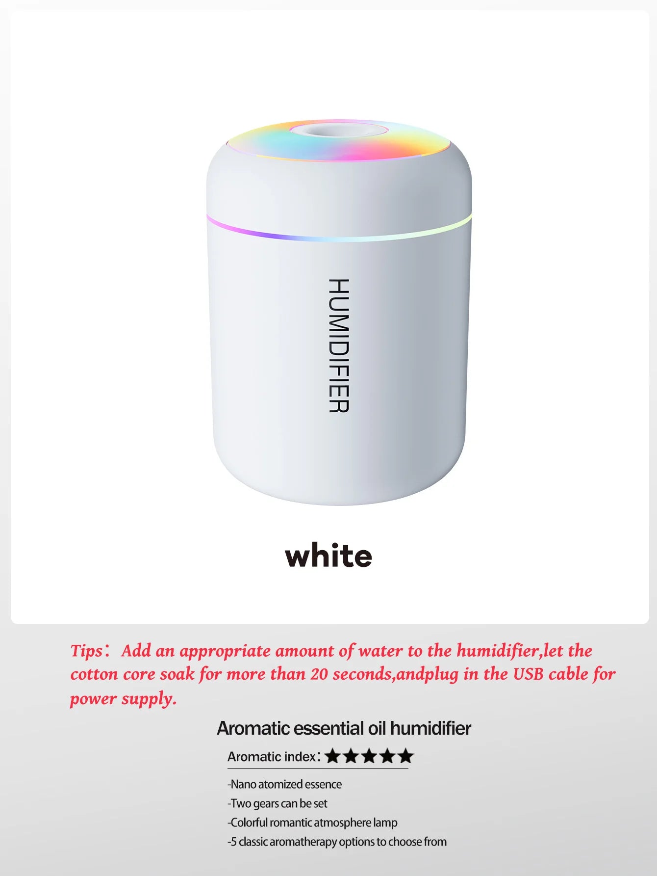 180ML Mini Air Humidifier USB Electric Aroma Diffuser Essential Oil Purifier Aromatherapy Mist Maker Lights For Car Home Bedroom