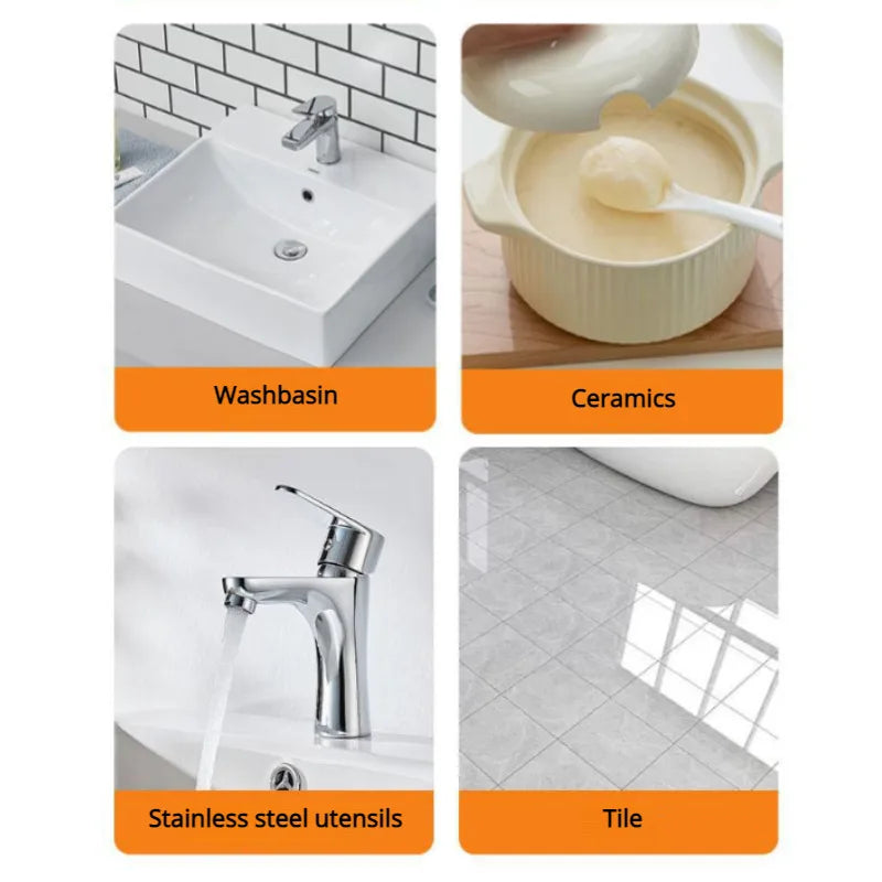 Household Coconut Oil Power Stain Remover Stainless Steel Cookware Polishing Cleaner Multi-Purpose Strong Decontamination Paste