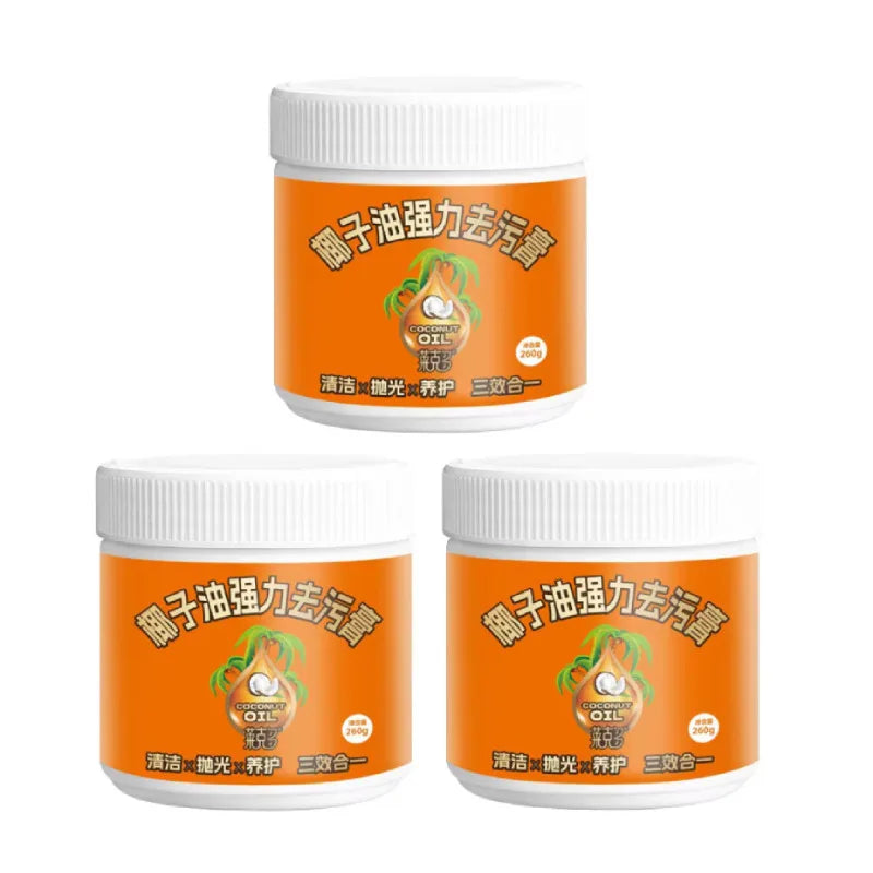 Household Coconut Oil Power Stain Remover Stainless Steel Cookware Polishing Cleaner Multi-Purpose Strong Decontamination Paste