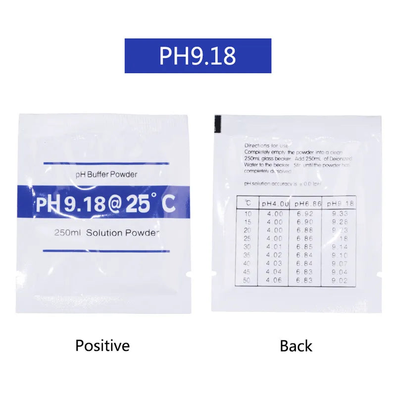 Yieryi 15 Pack pH Buffer Powder 4.01/6.86/9.18 for pH Meter Calibration, Universal pH Tester Calibration Solution Powder Packets
