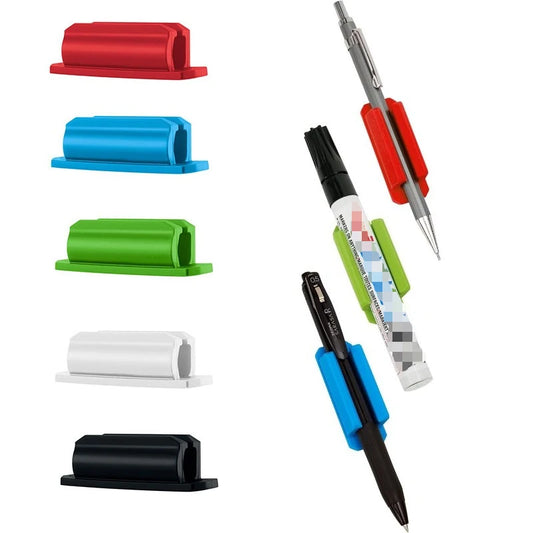 1pc Silicone Pen Holders - Waterproof, Square Adhesive Desk Organizers for Pens & Markers