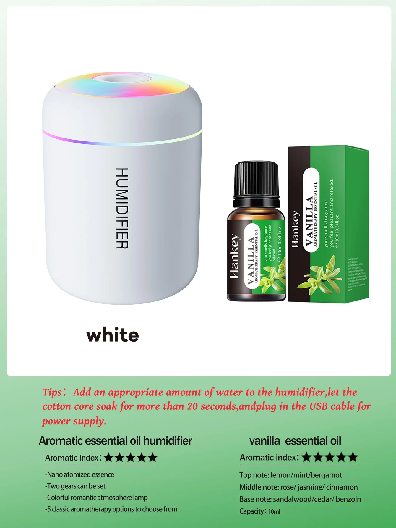 180ML Mini Air Humidifier USB Electric Aroma Diffuser Essential Oil Purifier Aromatherapy Mist Maker Lights For Car Home Bedroom