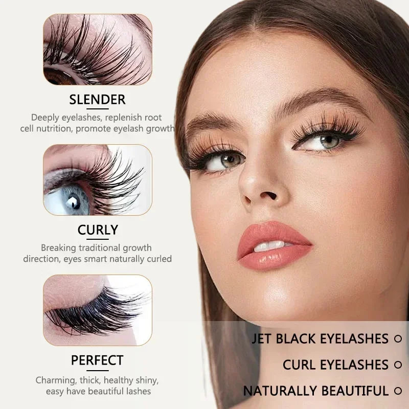 Fast Eyelash Growth Serum 7 Days Natural Eyelash Enhancer Longer Fuller Thicker Curling Lash Treatment Makeup Eye Care Products