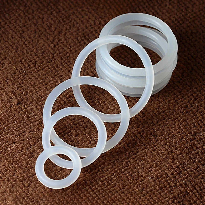 VMQ CS2.2mm CS2.4mm CS2.5mm White Silicone Sealing Ring Food Grade Silicone Insulation Shape Sealing O-ring Silicone Ring