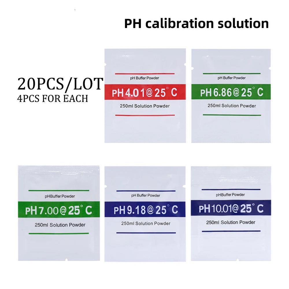 Yieryi 15 Pack pH Buffer Powder 4.01/6.86/9.18 for pH Meter Calibration, Universal pH Tester Calibration Solution Powder Packets