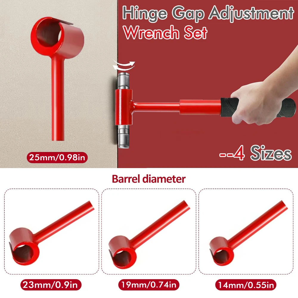 Hinge Adjustment Tool Set,9/13/15/18mm Multi-Size Door Cabinet Hinge Gap Repair Wrench Kit with Precision Tools, Autumn Home DI