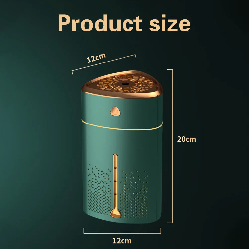 TINSOL 1000ml Air Humidifier LED Night Light Smart Power-Off Protection USB Portable Humidifier Ideal for Home and Office