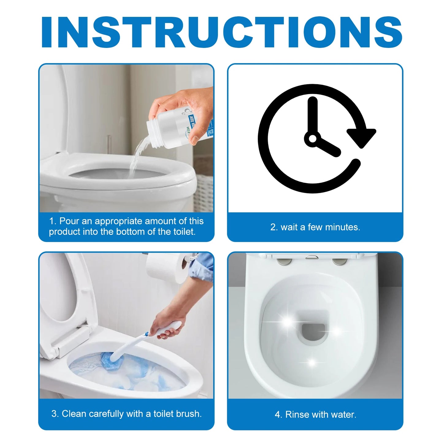 Toilet Oxygen Cleaner; Home Toilet Cleaning Agent; Bathroom Stain and Scale Remover