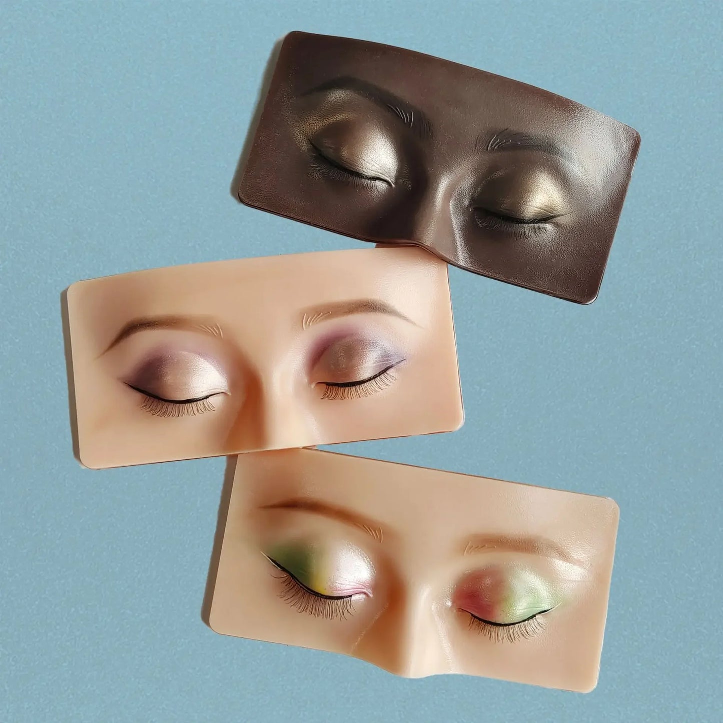 1PC Professional Eyebrow Tattoo Practice Board Soft Silicone Facial Makeup Eye Training Pad Reusable False Skin Mat