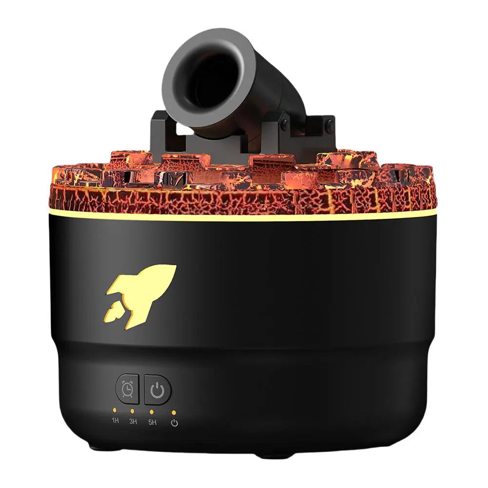 Aroma Diffuser Air Humidifier LED Lighting Simulation Volcanic Crack Fragrance Machine Cannon Blast Turret Aroma Car Purifier