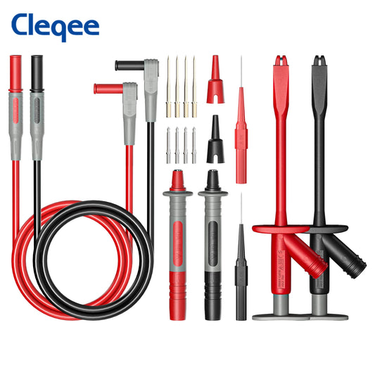 Cleqee CKT015 Multimeter Test Leads Kit with High Voltage Alligator Clip Test Hooks,Wire Piercing Probes,for Electrical Testing