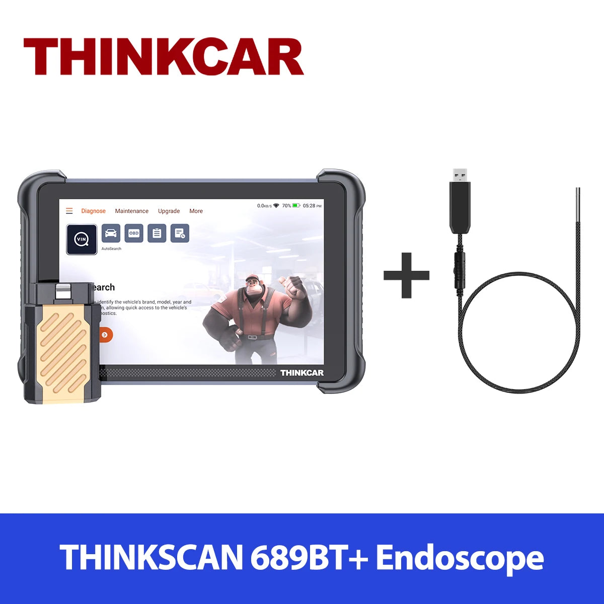 Lifetime Free Update THINKCAR THINKSCAN 689BT OBD2 Diagnostic Tool DOIP CAN FD All System Bi-directional ECU Coding 34 Resets