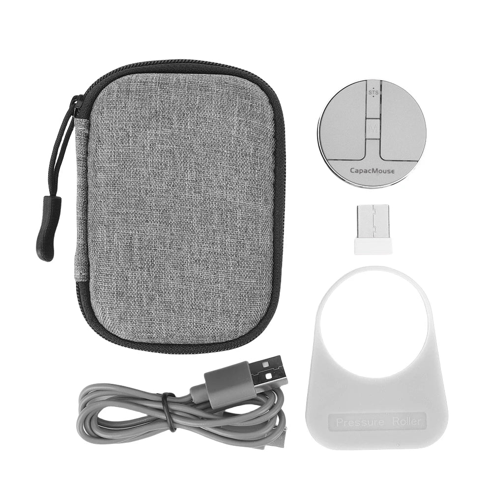 Wireless Mice 3 Adjustable DPI Mini Capacitive Mouse 3 Mode BT 5.2/2.4G/USB with USB Receiver for PC Laptop Notebook Desktop