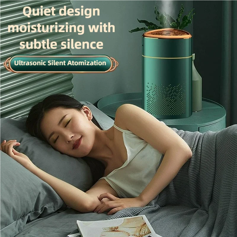 TINSOL 1000ml Air Humidifier LED Night Light Smart Power-Off Protection USB Portable Humidifier Ideal for Home and Office