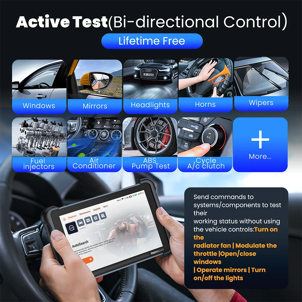 Lifetime Free Update THINKCAR THINKSCAN 689BT OBD2 Diagnostic Tool DOIP CAN FD All System Bi-directional ECU Coding 34 Resets