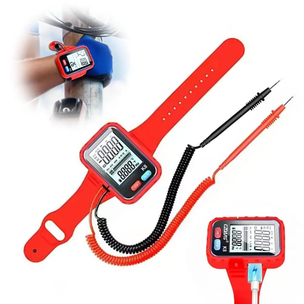K8 Digital Wrist Multimeter Handheld Tester Suitable For High-altitude Work Test Measurement Tool Accessory