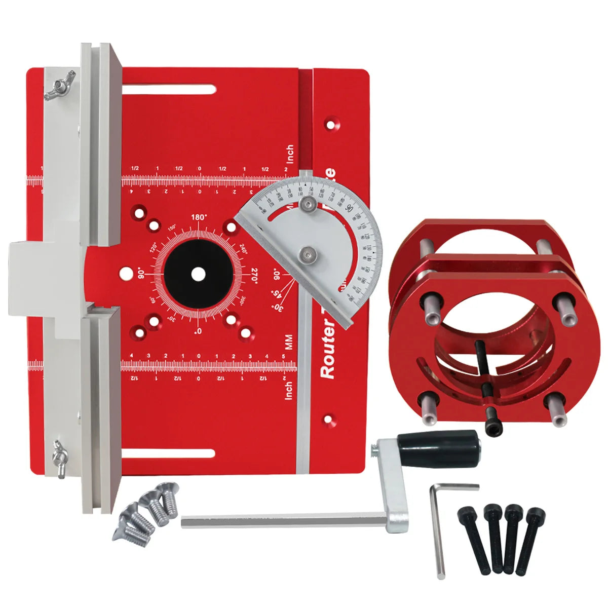 New Router Table Insert Plate Set, Router Lifts for Router Table Insert Plate for Woodworking Slotting Trimming Chamfering Table