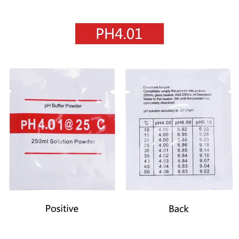 Yieryi 15 Pack pH Buffer Powder 4.01/6.86/9.18 for pH Meter Calibration, Universal pH Tester Calibration Solution Powder Packets