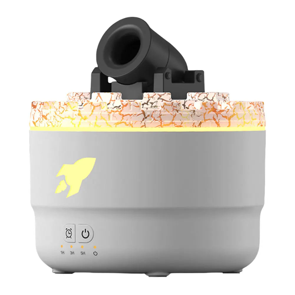 Aroma Diffuser Air Humidifier LED Lighting Simulation Volcanic Crack Fragrance Machine Cannon Blast Turret Aroma Car Purifier
