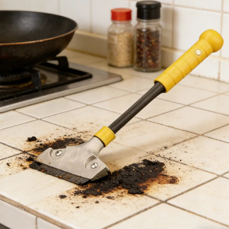 Multi Functional Cleaning Shovel Wide Razor Blade Scraper Tools Cleaning and Removing Adhesive Scraper for Glass Floor Tiles