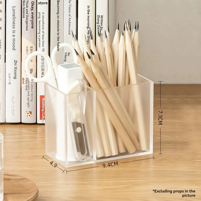 Transparent Pen Holder Office Desktop Storage Box Simple And Multi Functional Pen Box For Storage