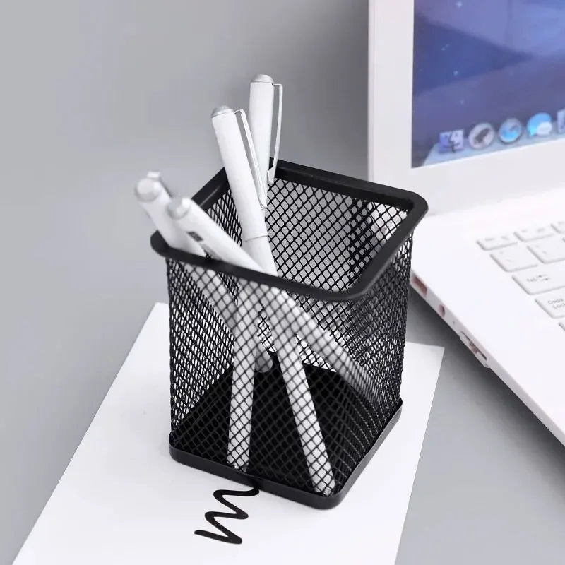 Desk Storage Tame Office Supplies Clutter Fast Black Mesh Desk Organizer Kawaii Pen Holder Stationery Organizer Office Supplies
