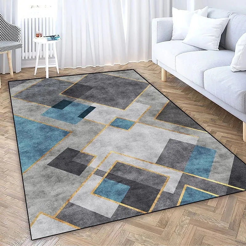 Nordic Luxury Living Room Carpet Minimalist and Atmospheric Style Living Room Bedroom Mat Area Rug Moderne Home Dekoration