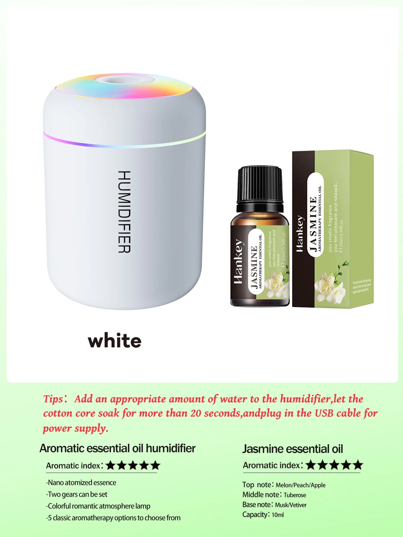 180ML Mini Air Humidifier USB Electric Aroma Diffuser Essential Oil Purifier Aromatherapy Mist Maker Lights For Car Home Bedroom