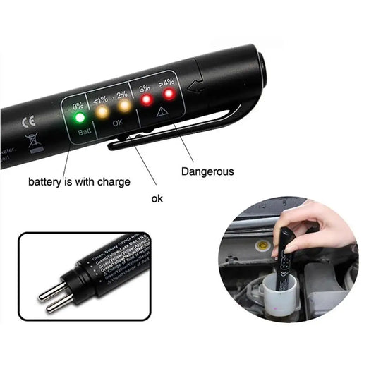 MINI Brake Fluid Tester Pen Automotive Universal DOT3/DOT4/DOT5 Testing 5 LED Brake Fluid Tester Car Diagnostic Tool