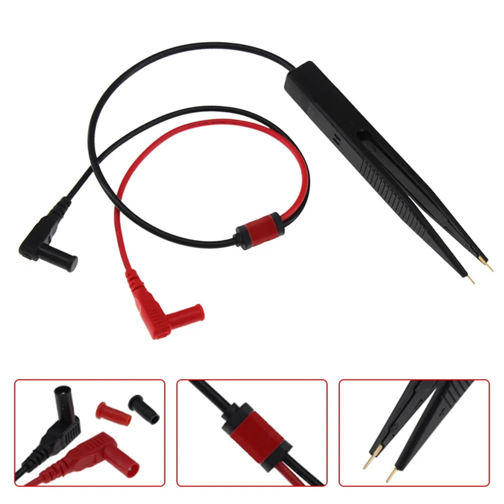 Chip Test Clip Multimeter Probe Tweezers Patch For Capacitance Inductance SMD Resistor Capacitor Tester Meter Pen Testing Tool
