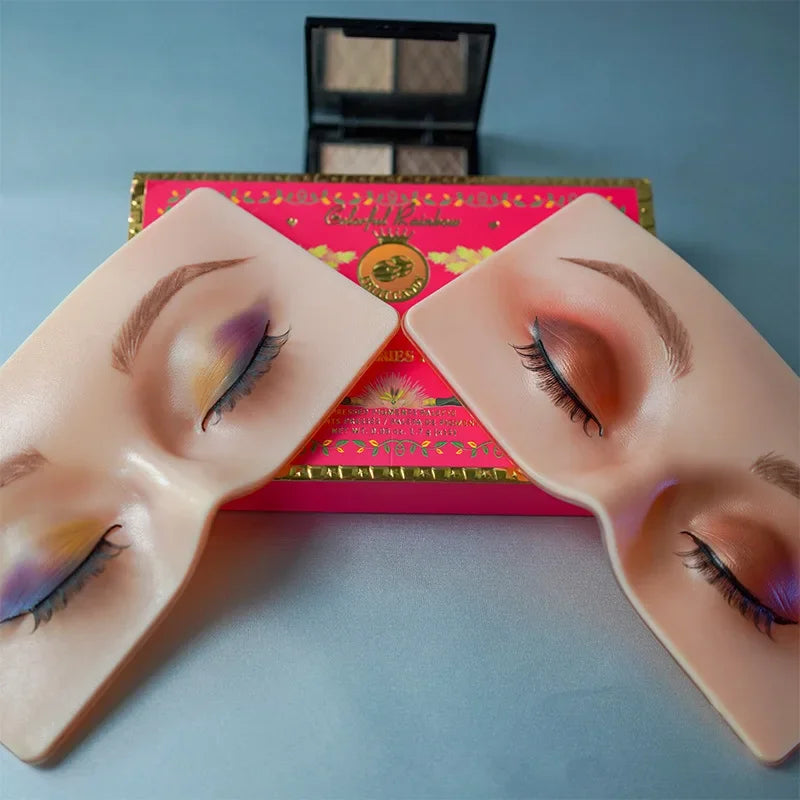1PC Professional Eyebrow Tattoo Practice Board Soft Silicone Facial Makeup Eye Training Pad Reusable False Skin Mat