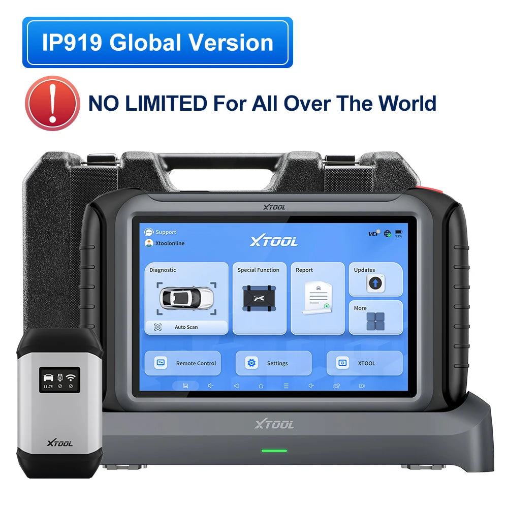 XTOOL IP919 Bluetooth Automotive Scanner ECU Coding 51+ Resets Car Diagnostic Tool Add PRE/POST SCAN Topology Map DOIP CANFD FCA